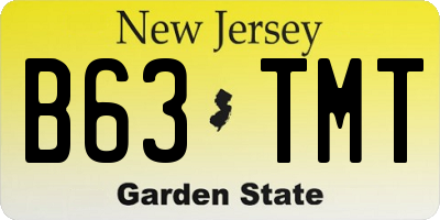 NJ license plate B63TMT