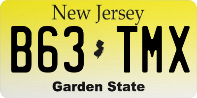 NJ license plate B63TMX