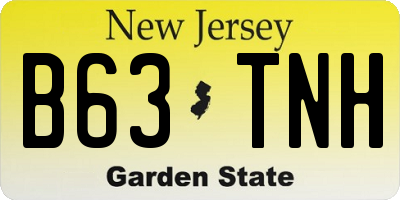NJ license plate B63TNH