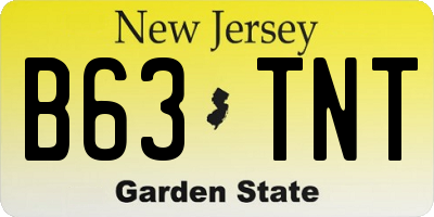 NJ license plate B63TNT
