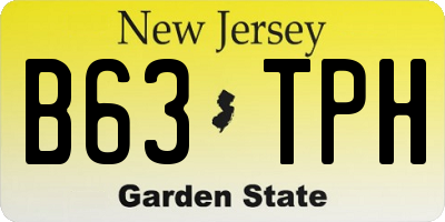 NJ license plate B63TPH