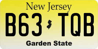NJ license plate B63TQB
