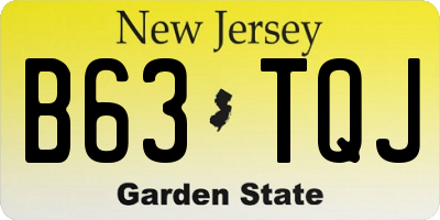 NJ license plate B63TQJ