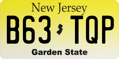 NJ license plate B63TQP