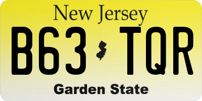 NJ license plate B63TQR