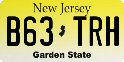 NJ license plate B63TRH