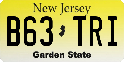 NJ license plate B63TRI