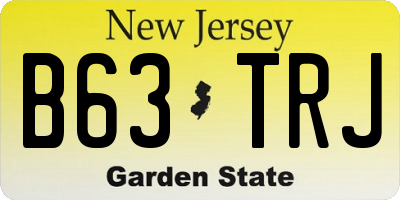 NJ license plate B63TRJ