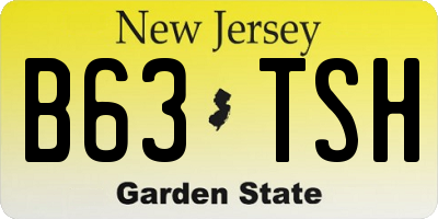 NJ license plate B63TSH