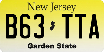 NJ license plate B63TTA