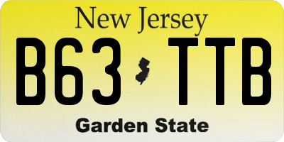 NJ license plate B63TTB