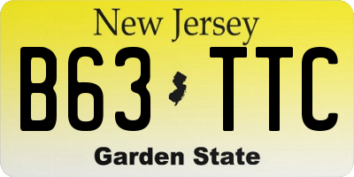 NJ license plate B63TTC