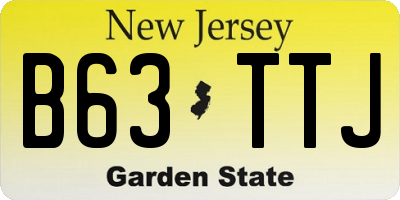 NJ license plate B63TTJ