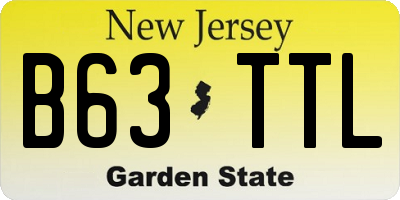 NJ license plate B63TTL