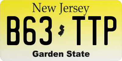 NJ license plate B63TTP