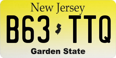 NJ license plate B63TTQ