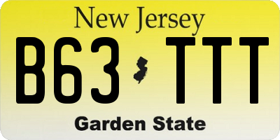 NJ license plate B63TTT