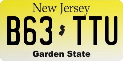 NJ license plate B63TTU