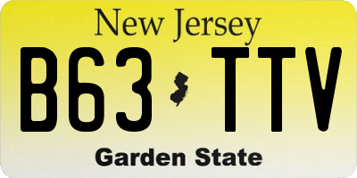 NJ license plate B63TTV
