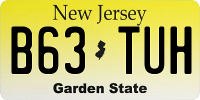 NJ license plate B63TUH