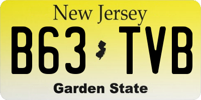 NJ license plate B63TVB
