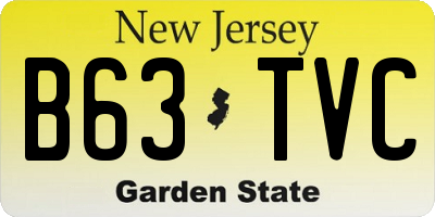 NJ license plate B63TVC