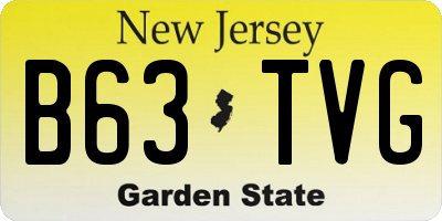 NJ license plate B63TVG