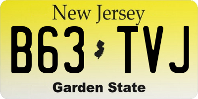 NJ license plate B63TVJ