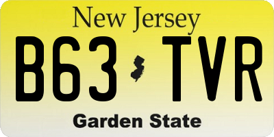 NJ license plate B63TVR