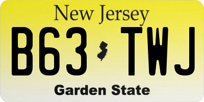 NJ license plate B63TWJ