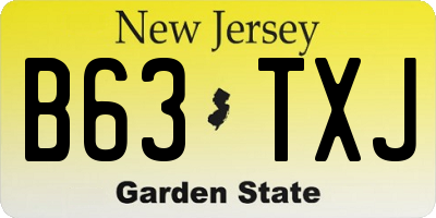 NJ license plate B63TXJ