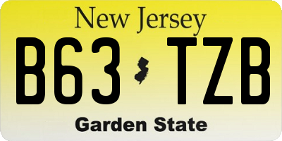 NJ license plate B63TZB