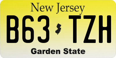 NJ license plate B63TZH