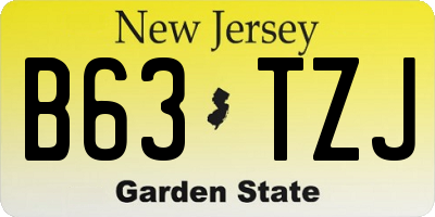NJ license plate B63TZJ