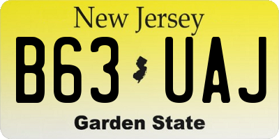 NJ license plate B63UAJ