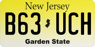 NJ license plate B63UCH