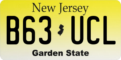 NJ license plate B63UCL