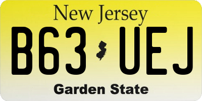 NJ license plate B63UEJ