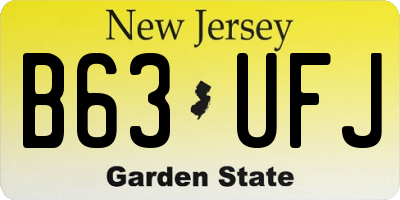 NJ license plate B63UFJ