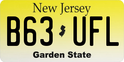 NJ license plate B63UFL