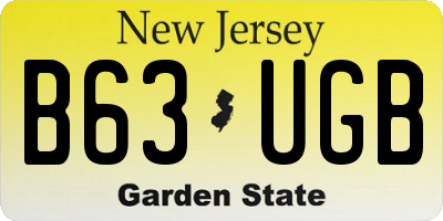 NJ license plate B63UGB