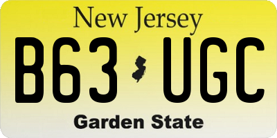 NJ license plate B63UGC