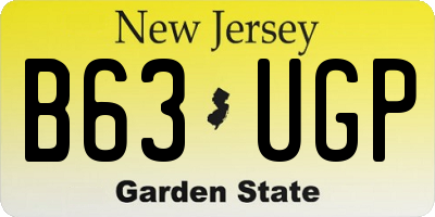 NJ license plate B63UGP