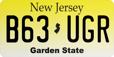 NJ license plate B63UGR