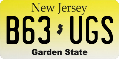 NJ license plate B63UGS