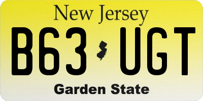 NJ license plate B63UGT