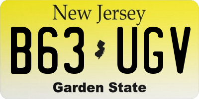 NJ license plate B63UGV