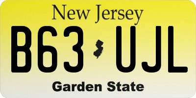 NJ license plate B63UJL