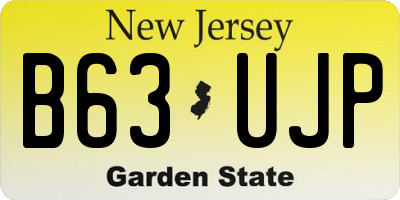 NJ license plate B63UJP