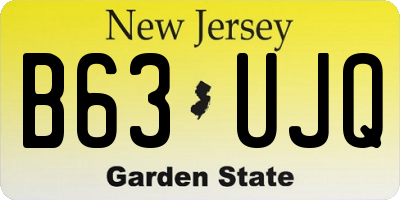 NJ license plate B63UJQ